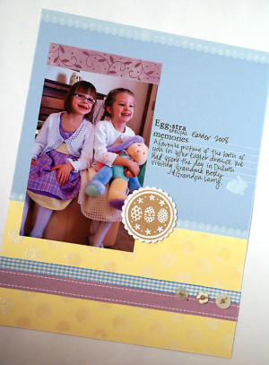 Eggstra Special Memories Scrapbook Page