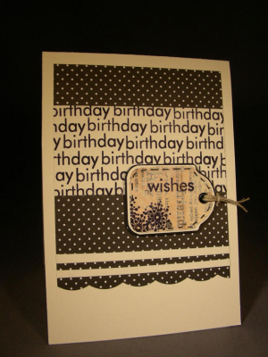 LSC27-black vintage cream and print
