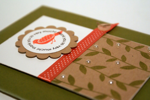 Little Bird Thank You Card - detail