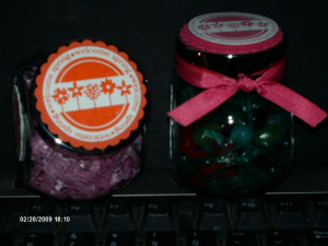 Jelly Bean Jars with the new tag set