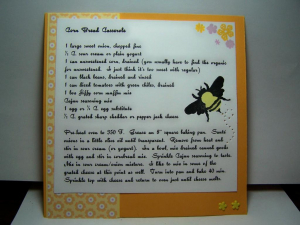 Corn Bread Casserole recipe card