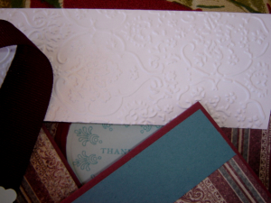 Embossed Envelope Thank You set
