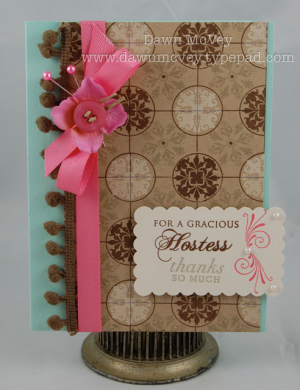 For a Gracious Hostess card