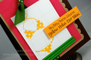 Yellow Polka Dot Bikini detail