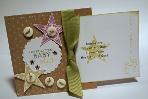 Little Star Baby Card - inside