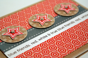 True Blue Friends Card - detail