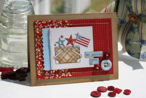 Vintage Picnic Salute card