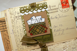 Vintage Mail Basket Tag