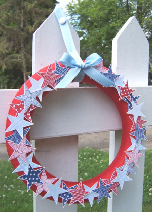 Patriotic Wreath - Fence