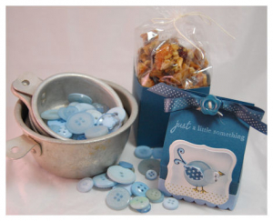 Button Bird Trail Mix topper off