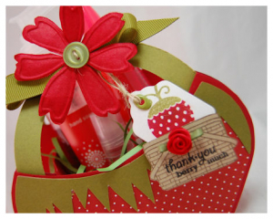 strawberry tag detail