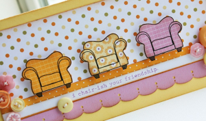 on my couch I Chairish detail