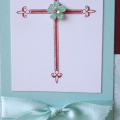 Paper: PTI White, DP, Aqua Mist, SU! Elegant Eggplant
Ink: Burnt Sienna Palette Hybrid
Supplies: Glitter flower sticker, bronze brads, aqua mist ribbon