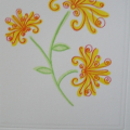 Beautiful card from Anne Lawrie. Thank you so much really brightened my day. Love the colors used and the embossing as well as the red detailed border. Thanks again.