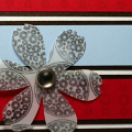 I stamped the maya road flower using the flower stamp from Shapes by Design.  The possibilities are endless.