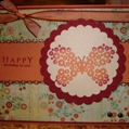 Stamps: Butterfly Kisses, Faux Ribbon, Gel a tins Sewing Kit
Ink: SU! Choc Chip, Groovy Guava, Purely Pomegranate
Paper: SU! Groovy Guava, Purely Pomegranate, White Shimmer
Access: Martha...