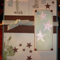 Stamps: Text Boxed
Paper: Basic Grey Periphery, SU! Choc Chip, SU! White Shimmer, SU! Buckaroo Blue
Ink: SU! Choc Chip Classic, SU! Sky Blue
Access: SU! Theater Ribbon, Brads, Stickles