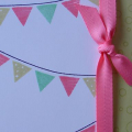 Inspired by Nichole's It's a Celebration countdown card! It's a Celebration Stamp Set with Spring Moss & Berry Sorbet CS and Berry Sorbet Twill.
