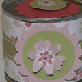 Berry Sorbet/Sweet Blush snack can that can be used for favors or hostess gifts.