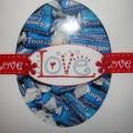 Vanilla Tootsie Rolls... This is one of the clear card boxes you can find on the papertrey website. I made a sweet treat for my oldest son of Vanilla Tootsie Rolls in this one.