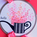A happy hello card using Green Thumb stamp set