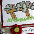 Supplies

paper: Stampers Select White Cardstock by PTI, Spring Moss, Kraft from SU!, Red from Prism
stamps: Mailbox Greetings (Urban Design) by PTI
Ink: Noir Black Palette, White paint by...