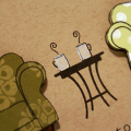 Chairs Get Together Card - detail