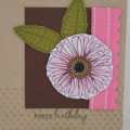 Dark Chocolate and Hibiscus Burst. Stamps are Friends Til the End and Polka Dot Basics 2.