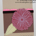 Dark Chocolate and Hibiscus Burst. Stamps are Friends Til the End and Polka Dot Basics 2.