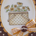 Brown Polkadot Vintage Picnic Card