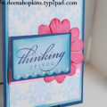 Thinking of You
Damask Designs, 
Spring Rain, Enchanted Evening, Hibiscus Burst
Sentiment from SU!