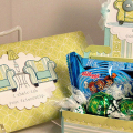 I created this set using the Milk Maid template and On My Couch stamp set. A friend is going through a rough time so I made it as a fun, relax and enjoy a movie package! I used the larger base...