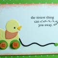 Card base is Melon Berry, then used New Leaf as the layer, with Polka Dots I stamped in white.