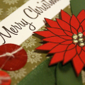 Merry Christmas Poinsettia Card - detail