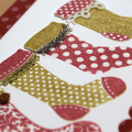 Warm Stocking Wishes Card - detail
