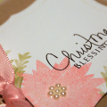 Poinsettia Blessings Card - detail