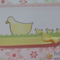 This was for CMWC 27, but I turned the sketch on it's side.  Sweet Blush, Spring Moss, and Bitty Baby Blessings for apaer, Lemon Tart for ribbon, and Bitty Baby Blessings for the stamps, of...