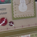 Snowman Tent Topper Card Closeup