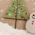 Snowman Peace Card detail