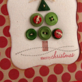 Merry Christmas Button Tree Card