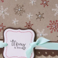Stamps - Rustic Snowflakes; Vintage Labels; Signature Christmas
Card - Vintage Cream; Kraft; Aqua Mist; Dark Chocolate
Ink - Pure Poppy; Dark Chocolate; Vintage Cream
Ribbon - Aqua Mist; Labels...