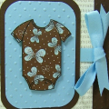 Made this back in July for the Blog Hop.  The printed papers are from the paper pack Chocolate Remix.  Solids are Dark Chocolate and Spring Rain.  Spring Rain twill ribbon.  Stamp set is Bitty...