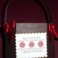 I found this tutorial on SCS. All PTI unless noted: Peaceful Poinsettia Set, Snowflake Serenade, Dark Chocolate, Select Stampers White, Pure Poppy Satin Ribbon, Spellbinders, white ribbon from my...