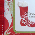 Stamps: Stocking Prints, Signature Christmas, Fancy Flourishes
Ink: SU Classic Riding Hood Red, Soft Suede
Paper: SU Soft Suede, Certainly Celery, Whisper White, Basic Grey Mistletoe and Pear...