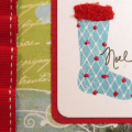 Stamps: Stocking Prints, Signature Christmas, Fancy Flourishes
Ink: SU Classic Riding Hood Red, Baja Breeze
Paper: SU Baja Breeze, Riding Hood Red, Whisper White, Basic Grey Mistletoe and Pear...