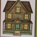 New Home card using Boards and Beams - coloured with Copics