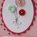 Birthday card using Everyday Button Bits - colours are Raspberry Fizz, Sweet Blush, Aqua Mist and Kraft. I used Sweet Blush ink to stamp Basic Backgrounds Retro onto Sweet Blush Card for the...