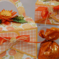 Supplies:

My Timeless Template: Time for Take Out
Cardstock: Summer Sunrise, orange zest
Patterned paper: Autum Abundance
ribbon: orange zest bitty dots
flower punches, adhesive rhinestones