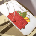 red kraft holiday picnic tag
