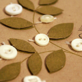 Button Leaf Card - detail